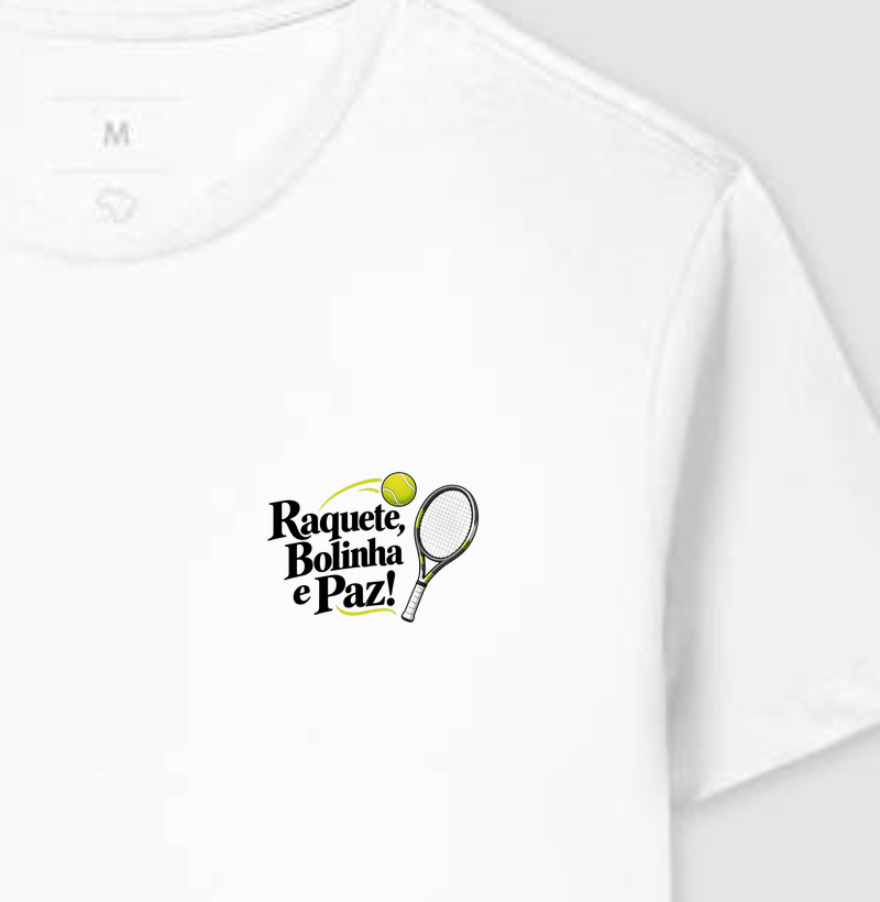 Raquete, Bolinha e Paz! Pocket - Camiseta