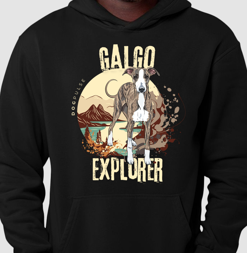Hoodie Moletom ta Dog Pulse Galgo Explorer – Speed of the Wind