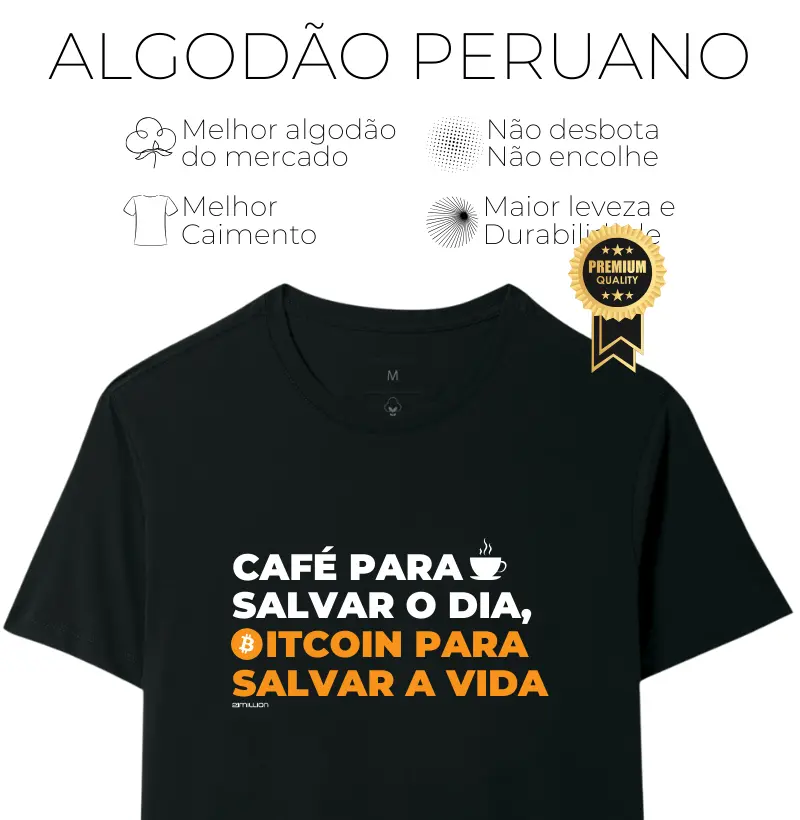 Café para salvar o dia, bitcoin para salvar a vida