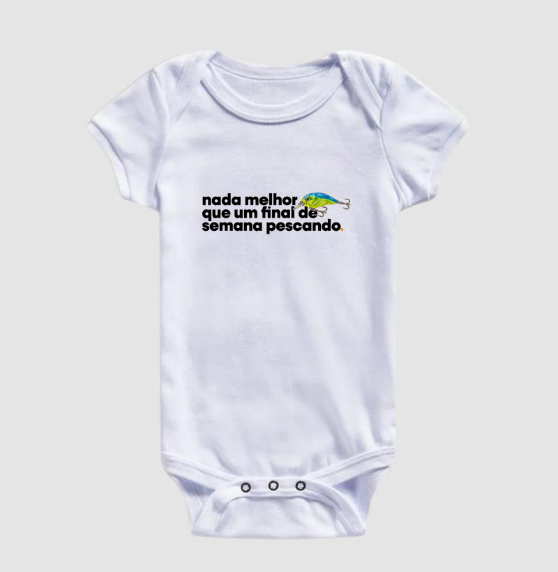 🌊 Final de Semana Pescando! - Body Infantil