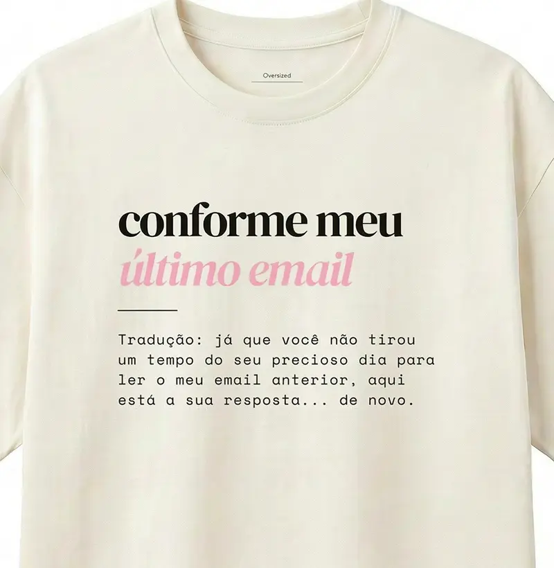 conforme meu último email