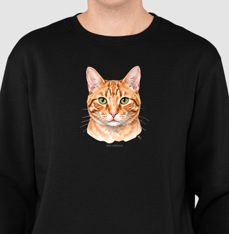 Gatos - SRD Laranja - Moletom Suéter - Suéter Moletom