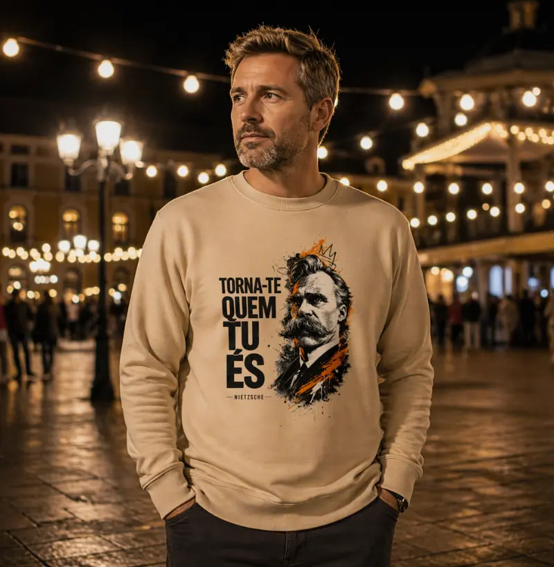Suéter Moletom Filosofia de Nietzsche "Torna-te quem tu és"