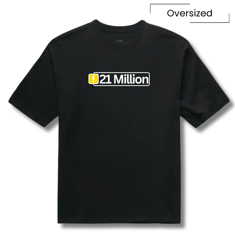 Camiseta Bitcoin 21 Million - Camiseta Oversized