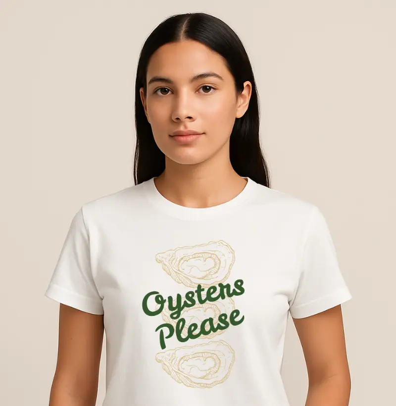 Camiseta Oysters Please Bege