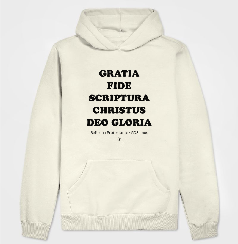 Gratia, Fide, Scriptura, Christus, Deo Gloria - Hoodie Moletom