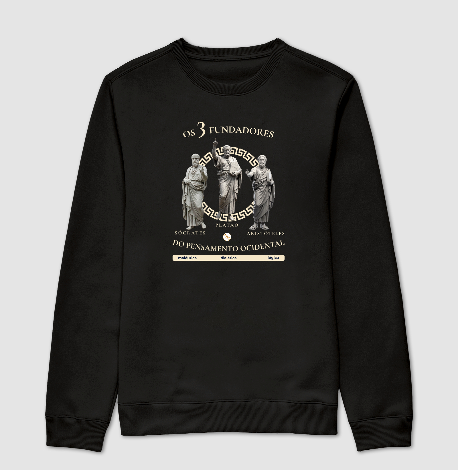 Camiseta Filosofia "Os 3 Fundadores do Pensamento Ocidental" | Sócrates, Platão e Aristóteles