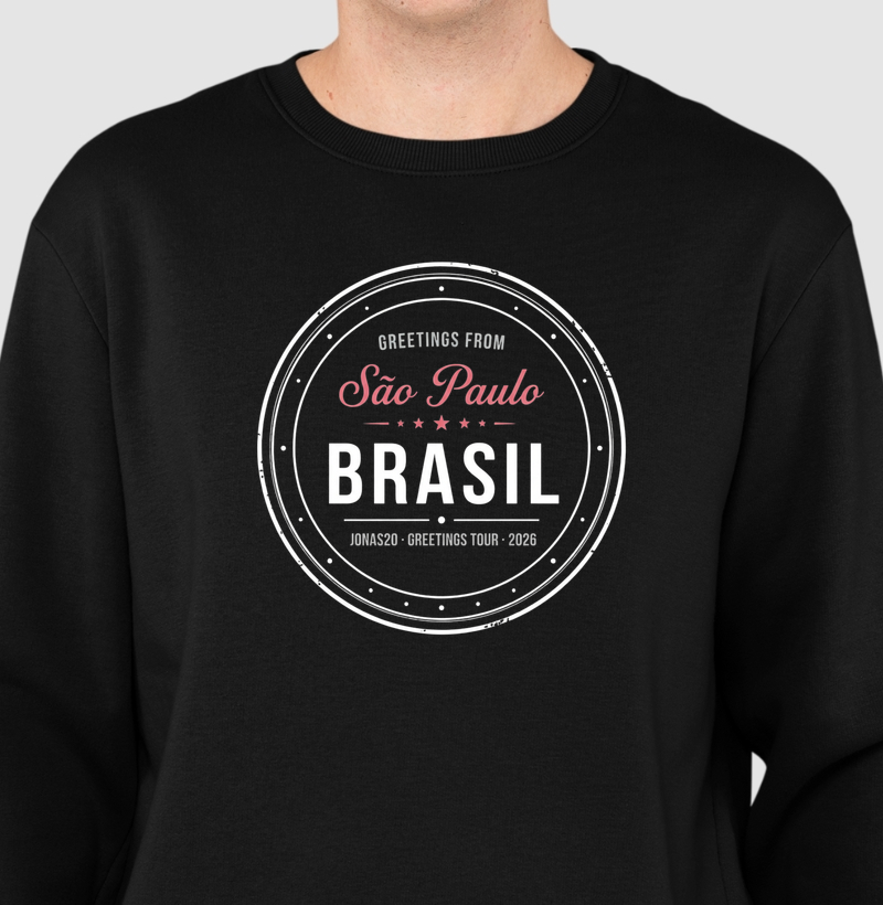 Greetings from São Paulo Suéter Moletom - Jonas Brothers