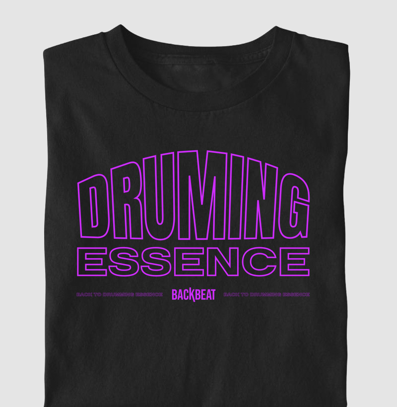 Camiseta Backbeat Classic Backbeat Drumming Essence Pink- Preta