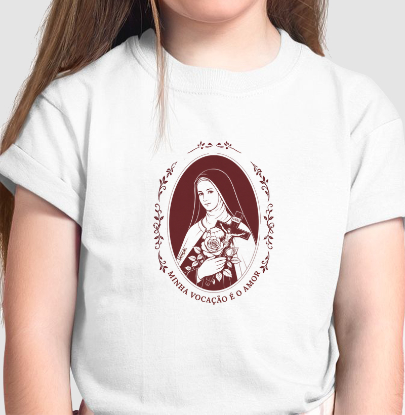 T-shirt Infantil - Santa Teresinha do Menino Jesus