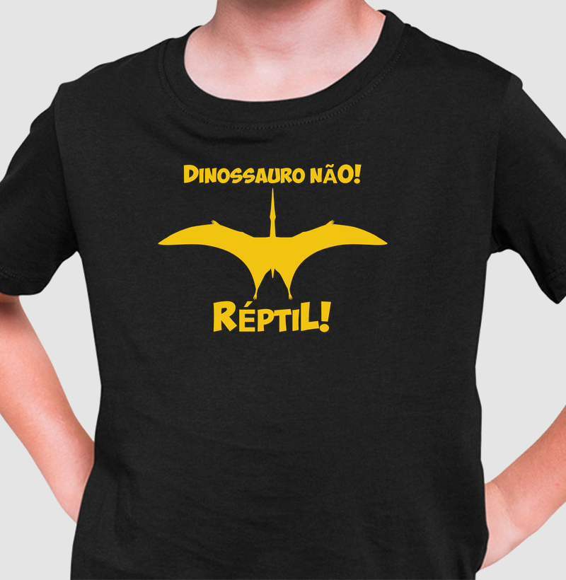 Camiseta Dinossauro Não! Pteranodon Algodão Premium Dinoloco