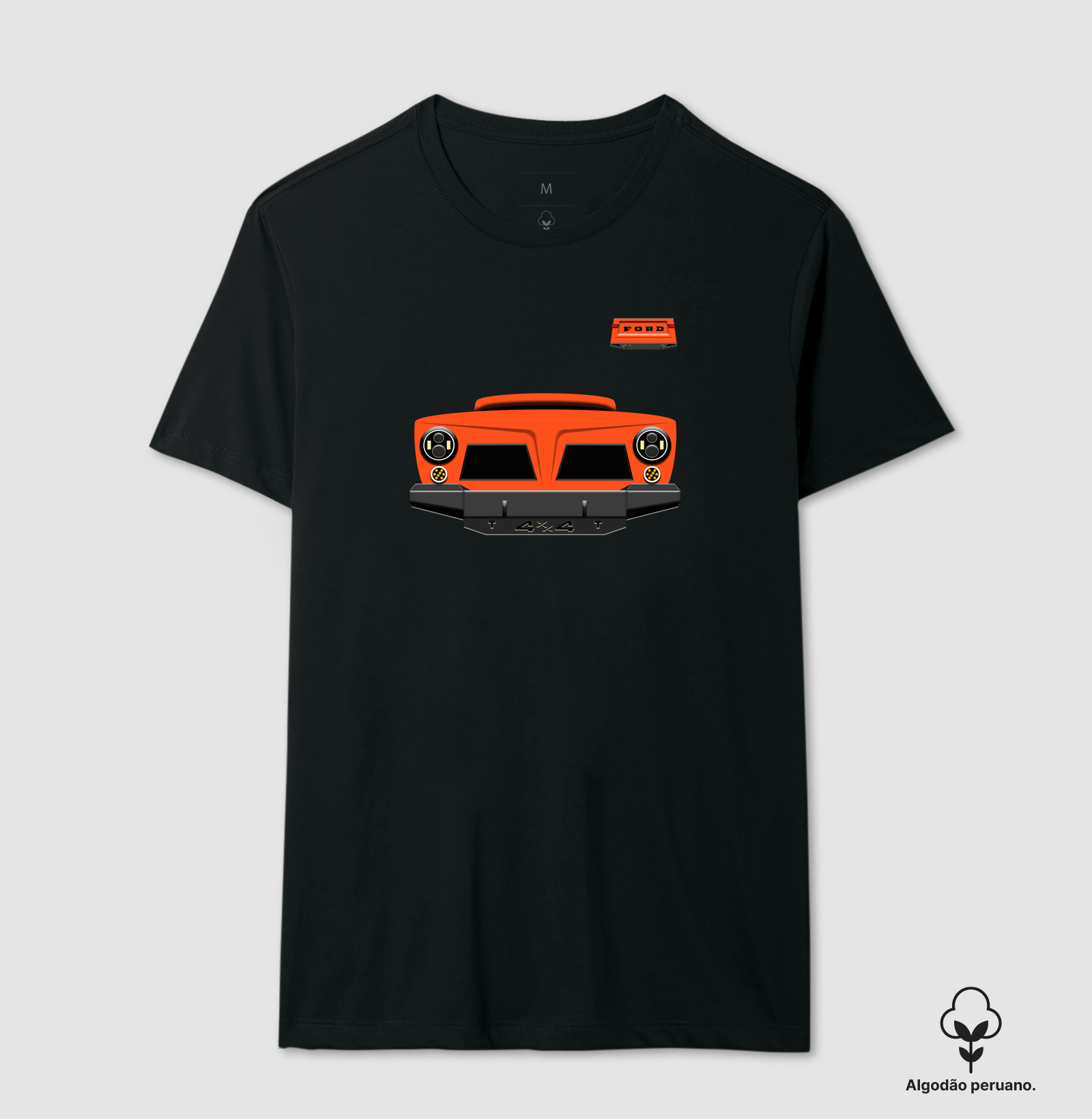 F75 Frente e mini Traseira - Camiseta Algodão Peruano