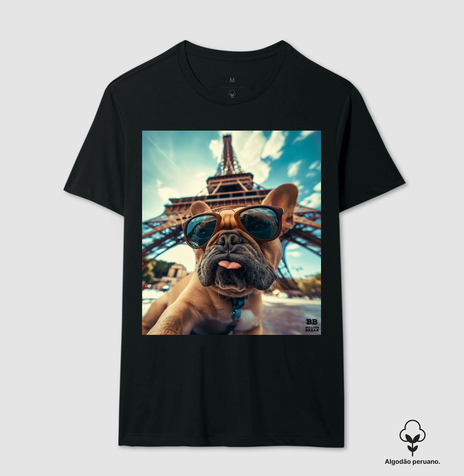 Camiseta Premium Bulldog Frances "Selfie 2"