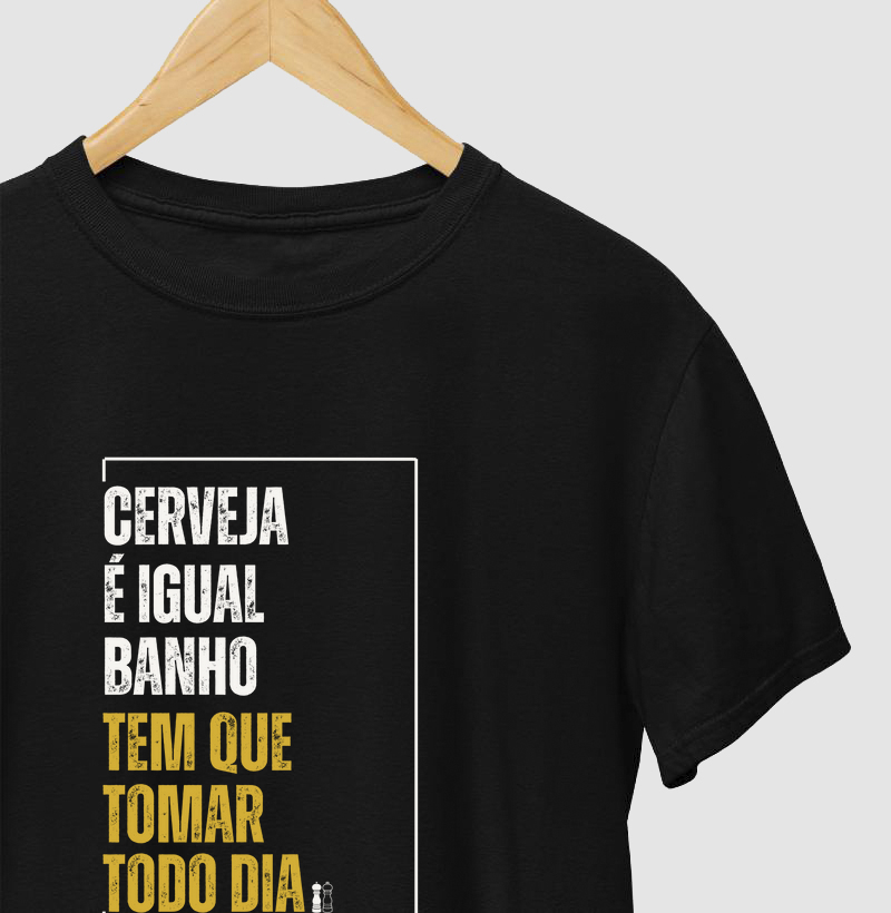 Cerveja é igual banho