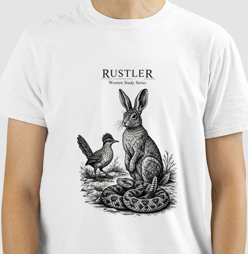 Camiseta Western Study Series – Desert Wildlife Vintage | Rustler Edition