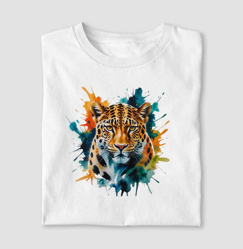 Onça Splash Aquarela