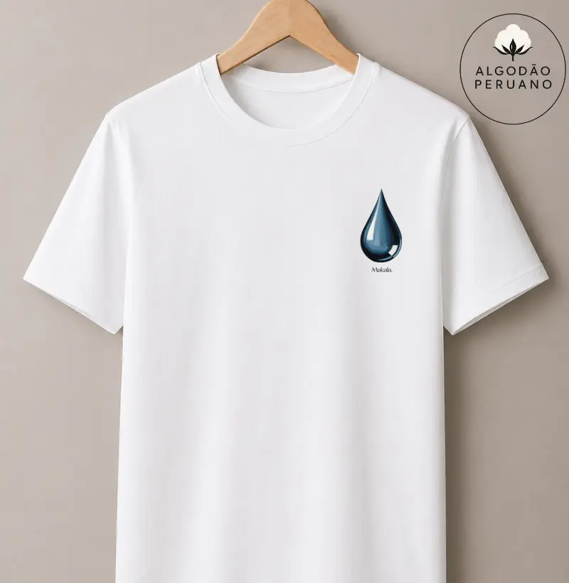 Camiseta Algodão Peruano Gota Primordial - Coleção Elementos
