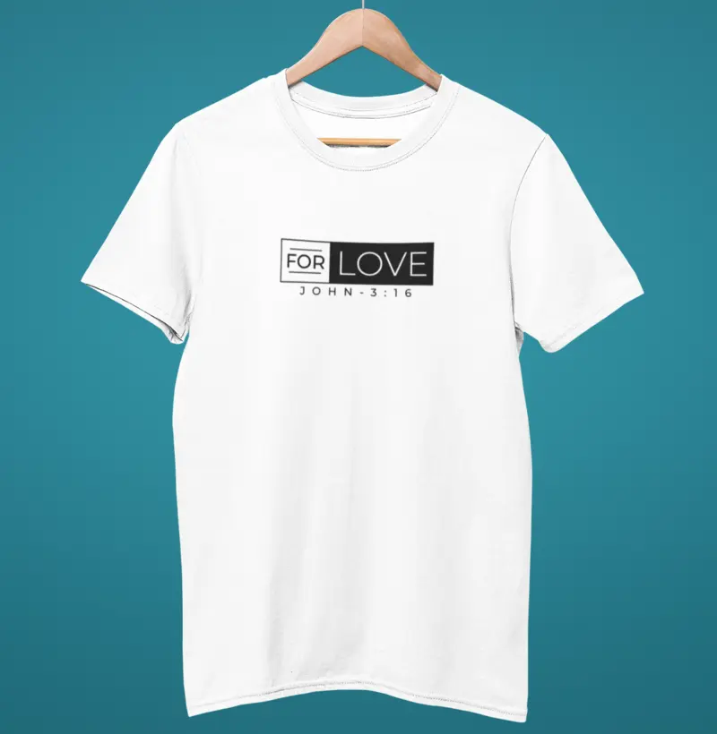 Camiseta For Love (Por Amor) - João 3: 16