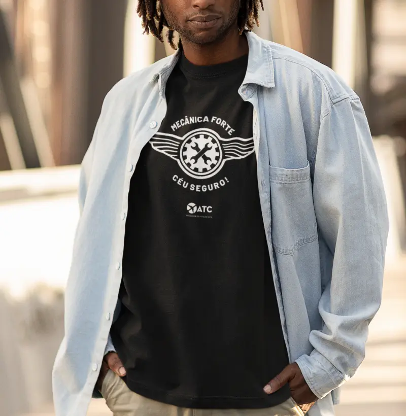 Camiseta "Mecânica Forte, Céu Seguro" – Linha Oficial ATC