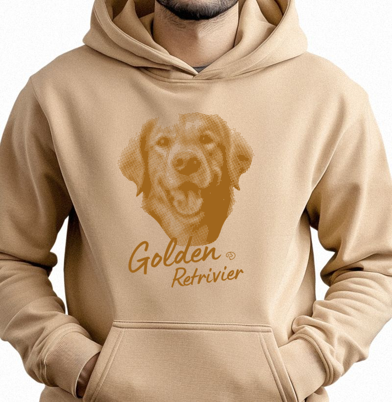 Golden Retriever Halftone - Hoodie Moletom