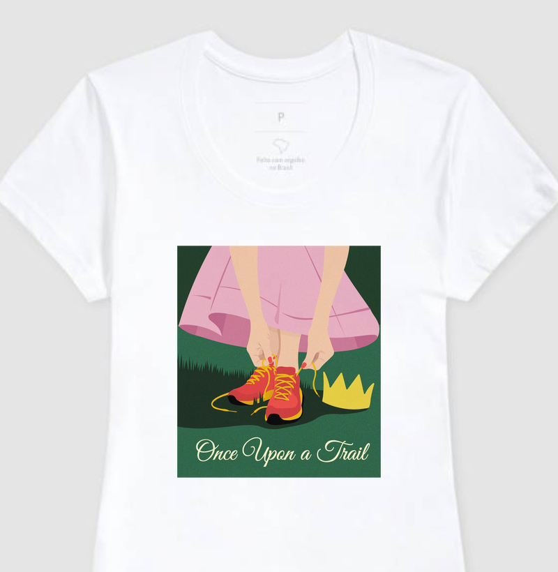 Camiseta Once Upon a Trail Rosa - Feminina