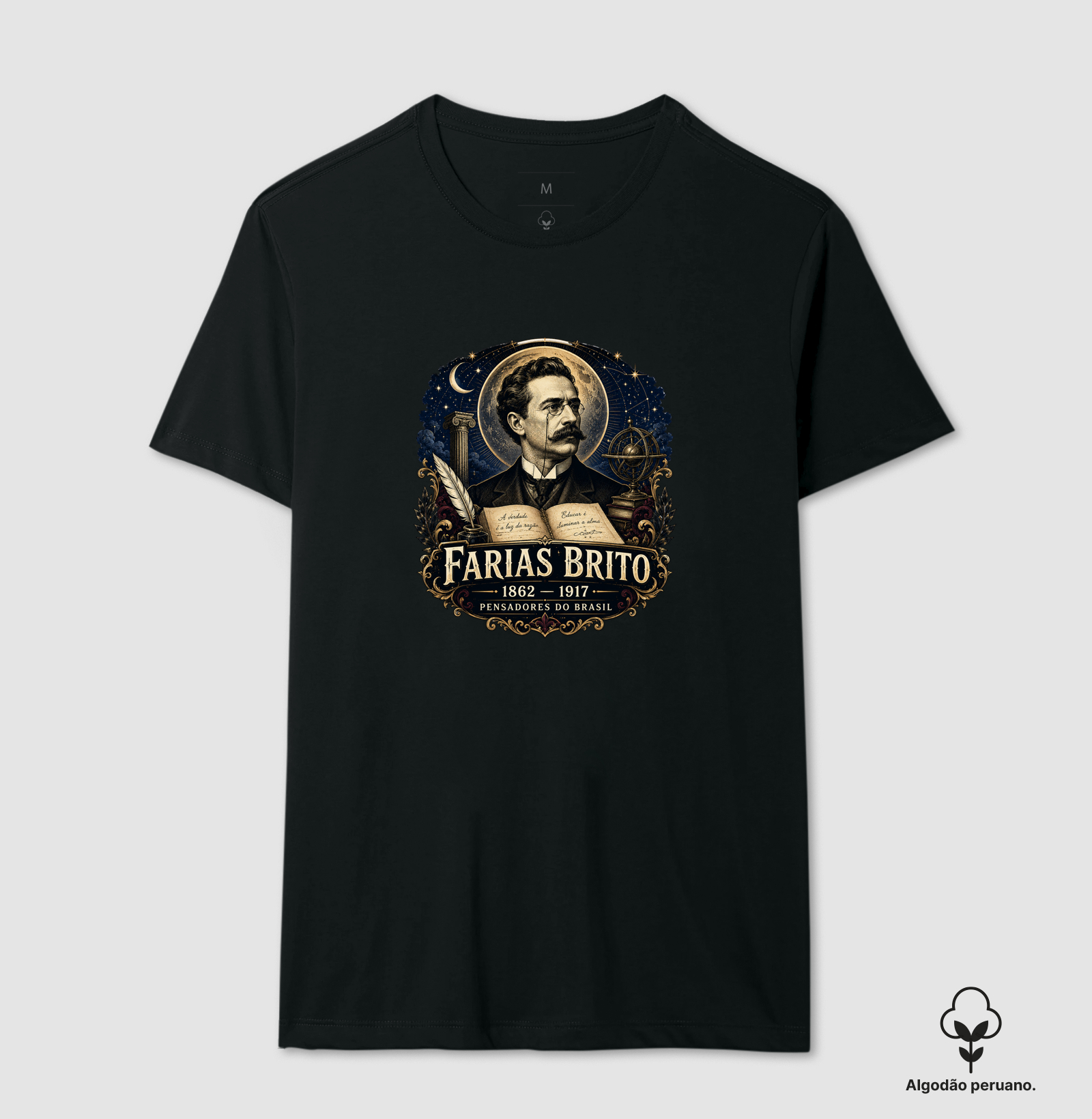 Farias Brito - Pensadores do Brasil - Camiseta Algodão Peruano