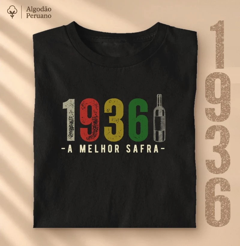 Camiseta A Melhor Safra 1936 - Camiseta Algodão Peruano