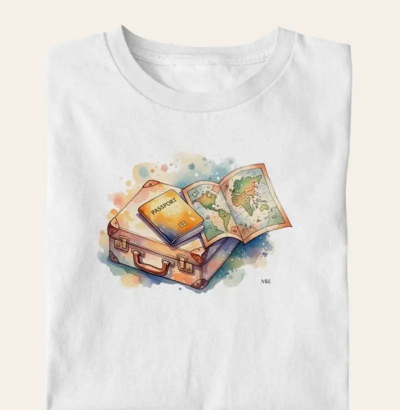 Camiseta Algodão Premium - Mapa Mundi 