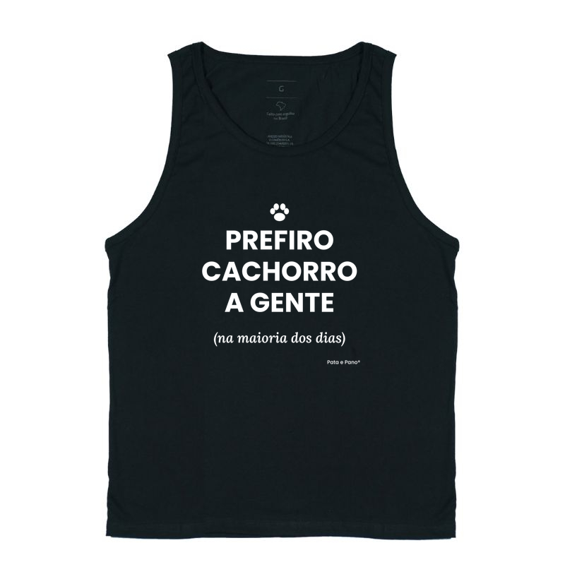 CAMISETA PREFIRO CACHORRO - Regata