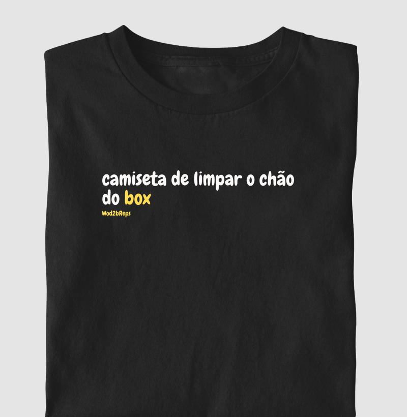 camisa de limpar o chão do box