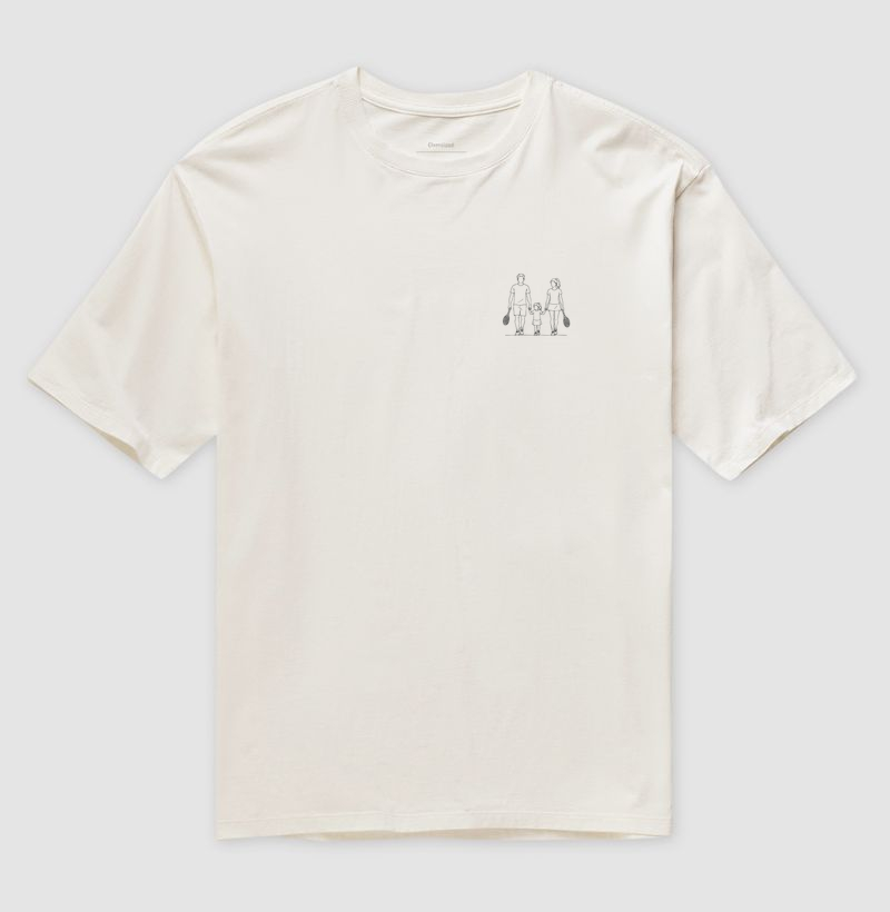 Pai, Mãe e Filha - Camiseta Oversized