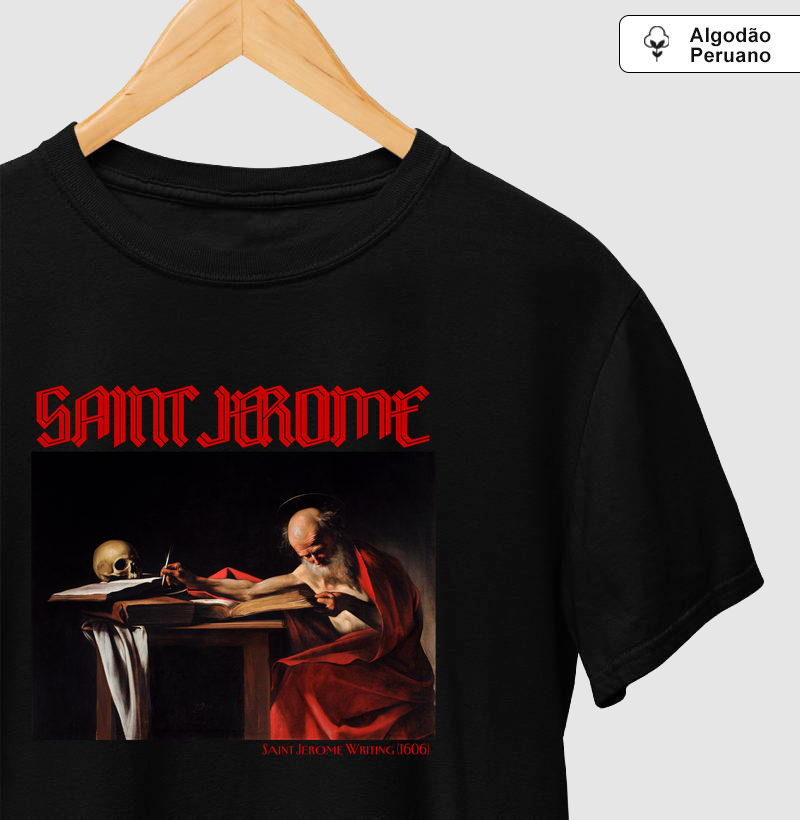 São Jerônimo (1606) - Caravaggio - Camiseta Algodão Peruano