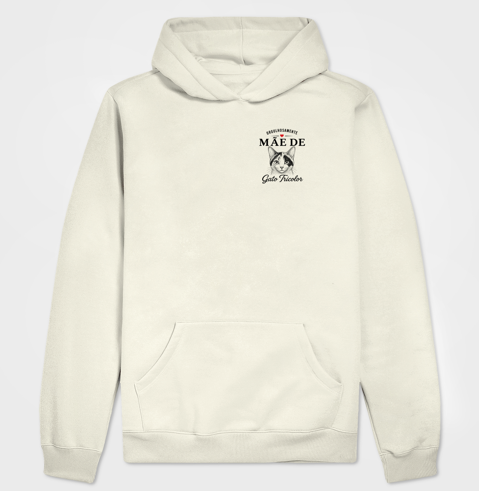Orgulhosamente Mãe de Gato Tricolor - Hoodie Moletom