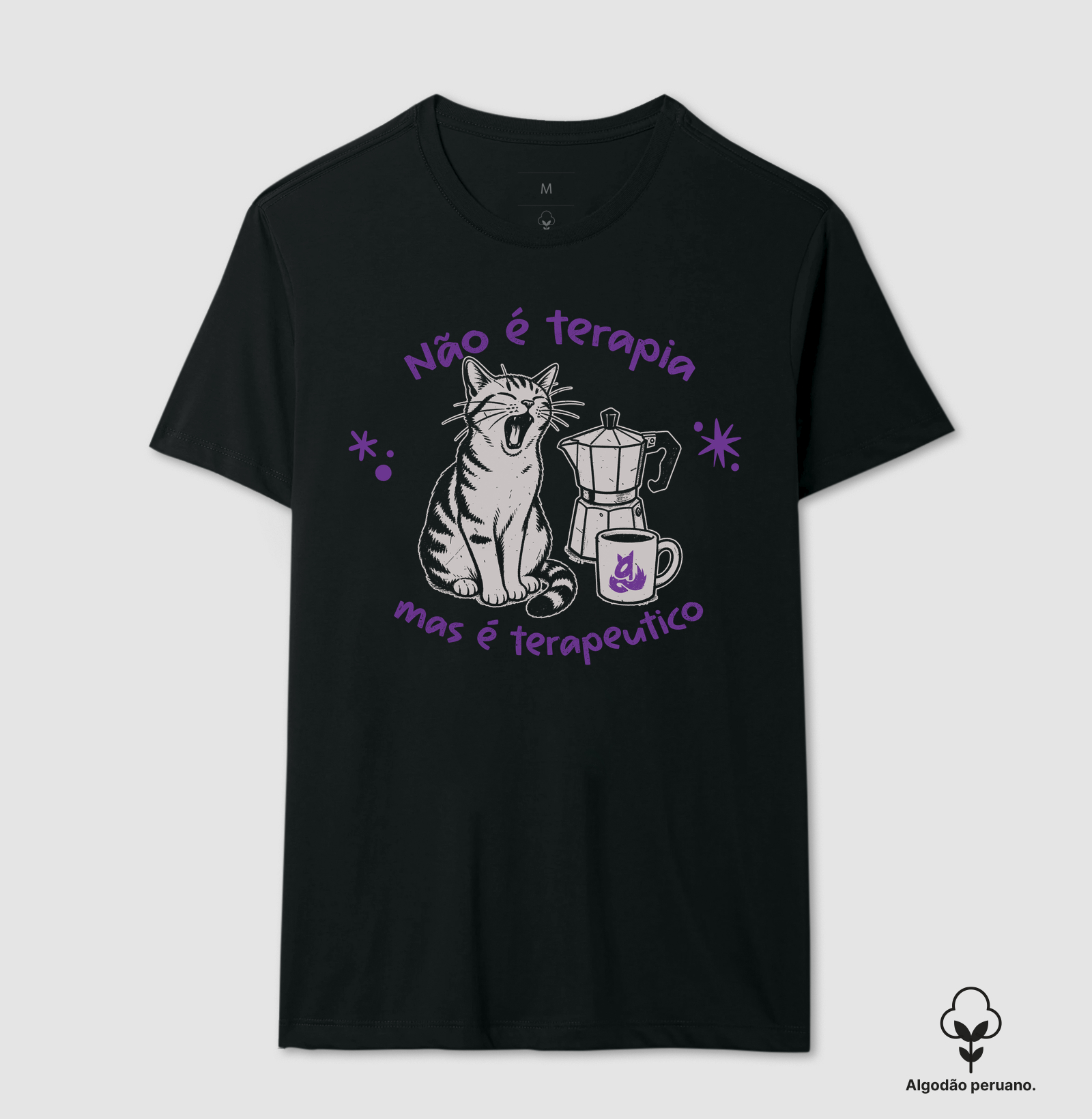 Não é terapia... - Camiseta Algodão Peruano