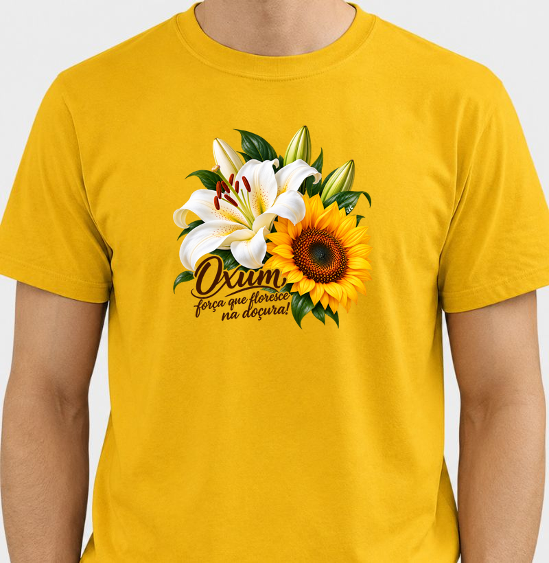 Oxum, força que floresce na doçura! - Camiseta