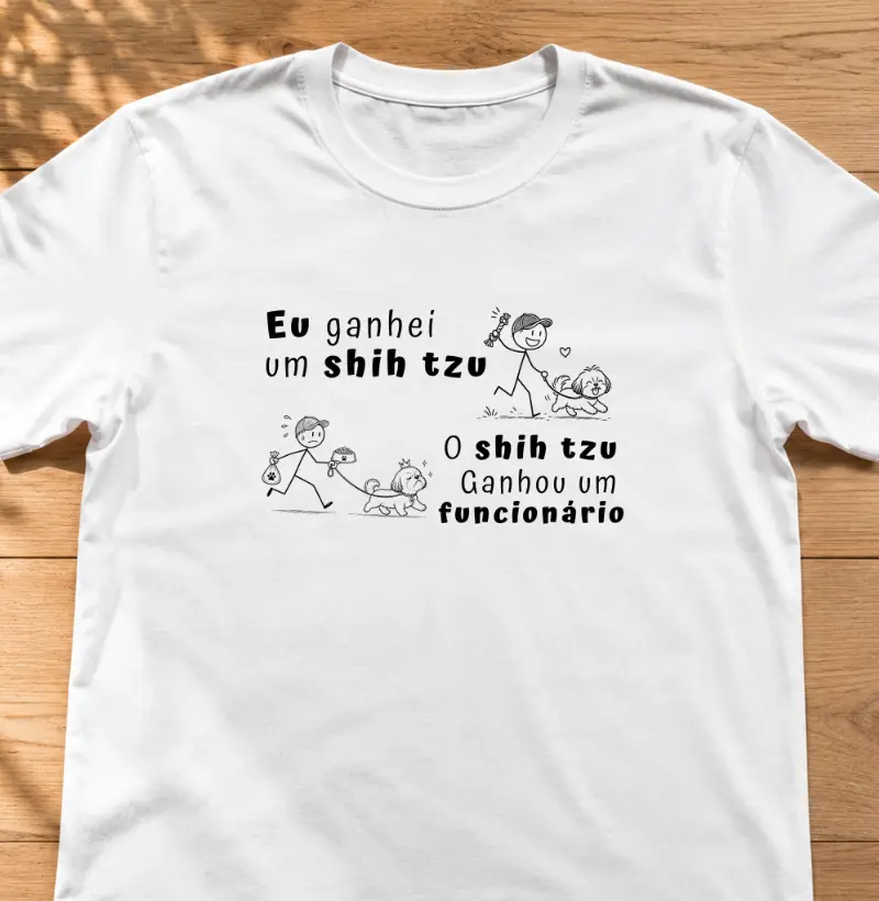 Eu ganhei um Shih Tzu, o Shih Tzu ganhou um funcionário 