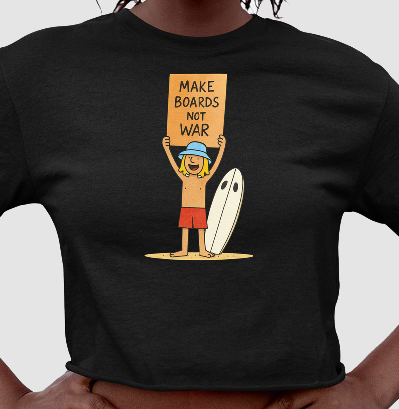 Make boards Not War - Top Cropped Feminino - Cropped