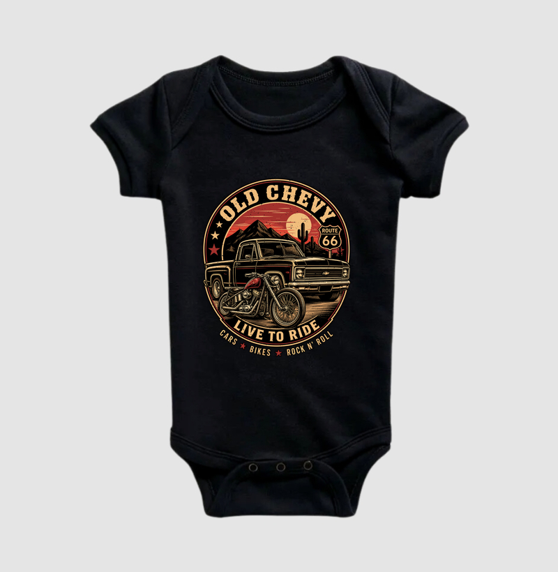 Live to Ride | Steel & Wheels - Old Chevy - Body Infantil