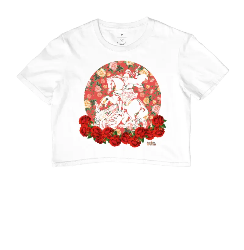 Cropped São Jorge em Rosas Maria `Patuá