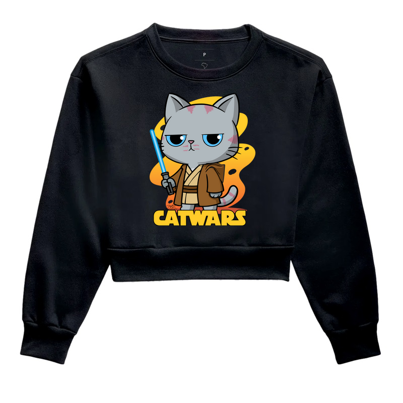 Camiseta Gato Sincero Jedi - Cropped Moletom