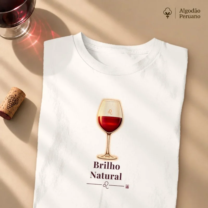 Camiseta Leão - Brilho Natural - Camiseta Algodão Peruano