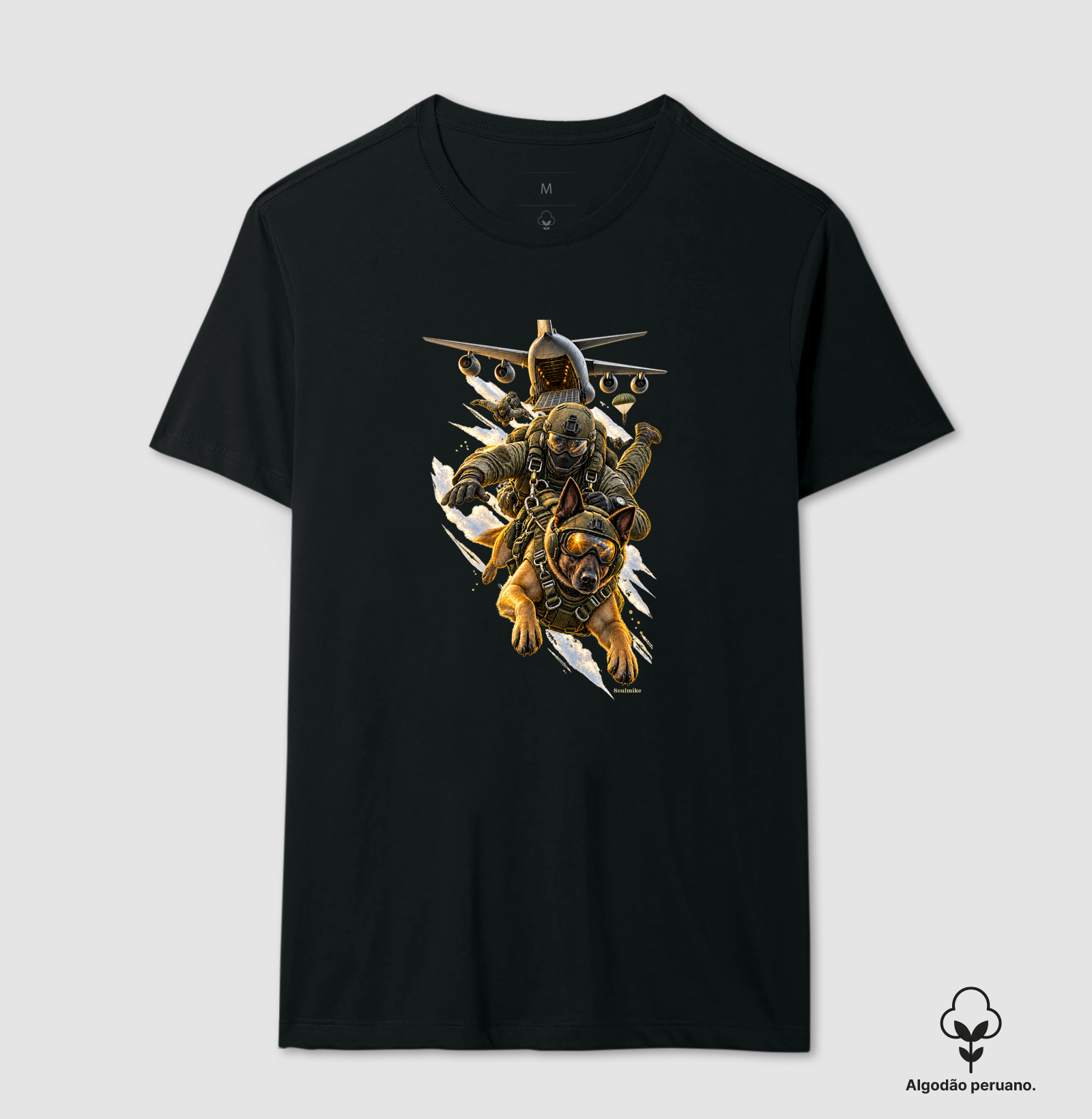 Malinois PQD - Camiseta Algodão Peruano