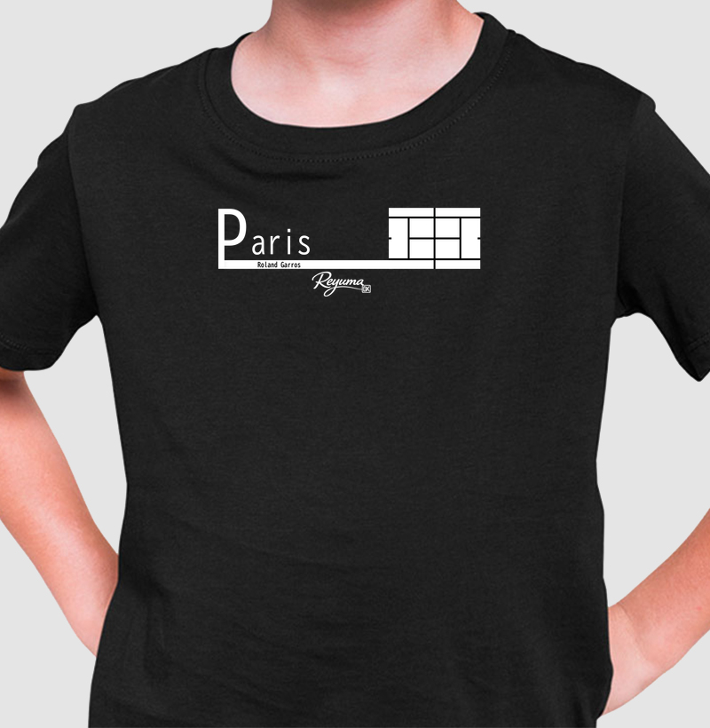 Camiseta Infantil, Menino, Menina, Juvenil  Tennis “Paris RG - Saibro” Algodão Peruano 