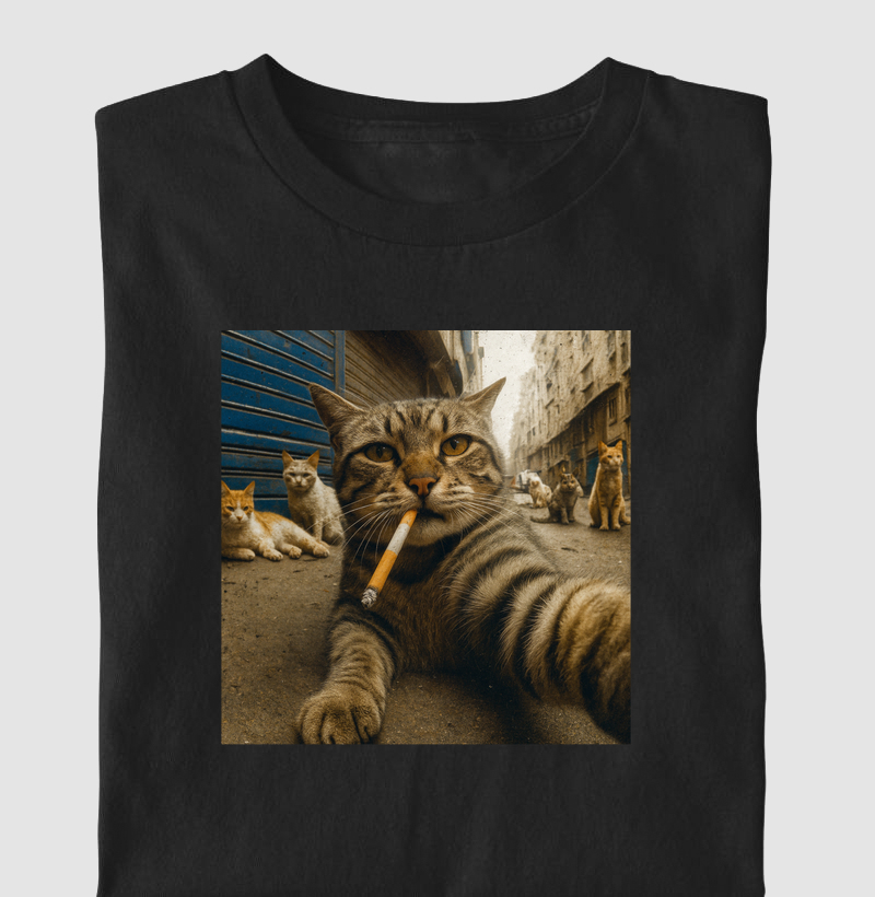 Gato Gangster Fumando