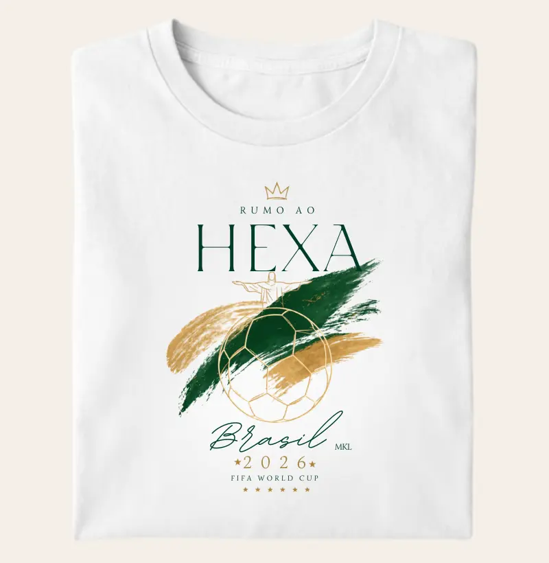 Camiseta Algodão Premium - Destino Hexa