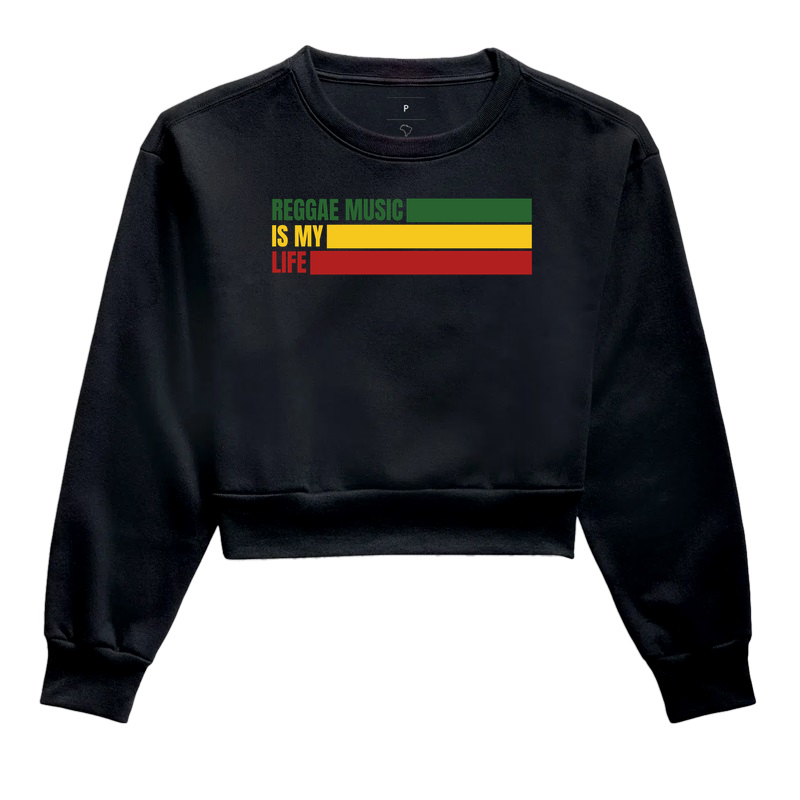 Reggae Music is my life - Cropped Moletom