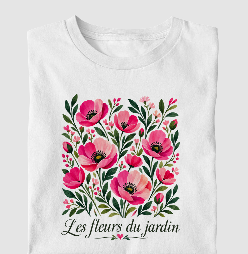 Camiseta Les fleurs du jardin