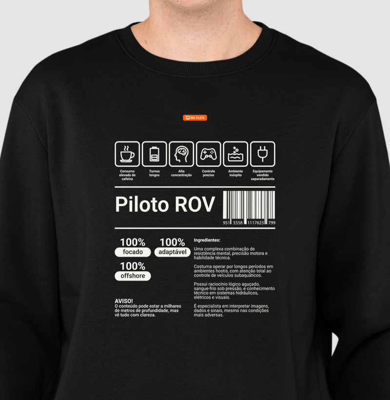 Suéter Piloto de ROV Rótulo