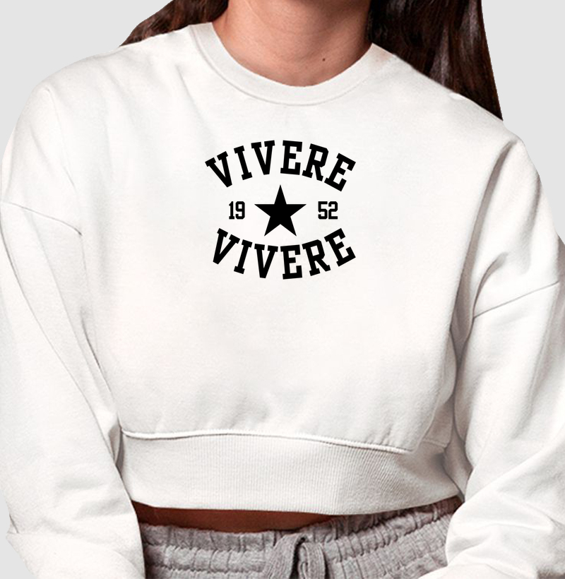 Cropped moletom Vivere 1952