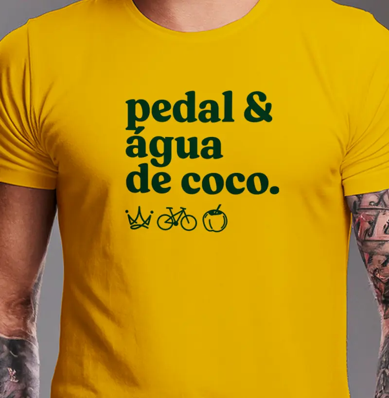 Pedal e água de coco